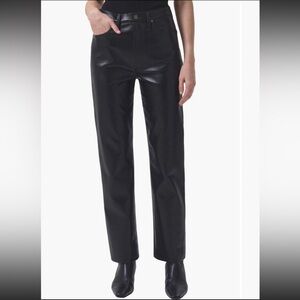 Agolde black leather pants women’s size 28
